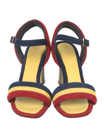 Tory Burch Suede Printed Slingback Sandals