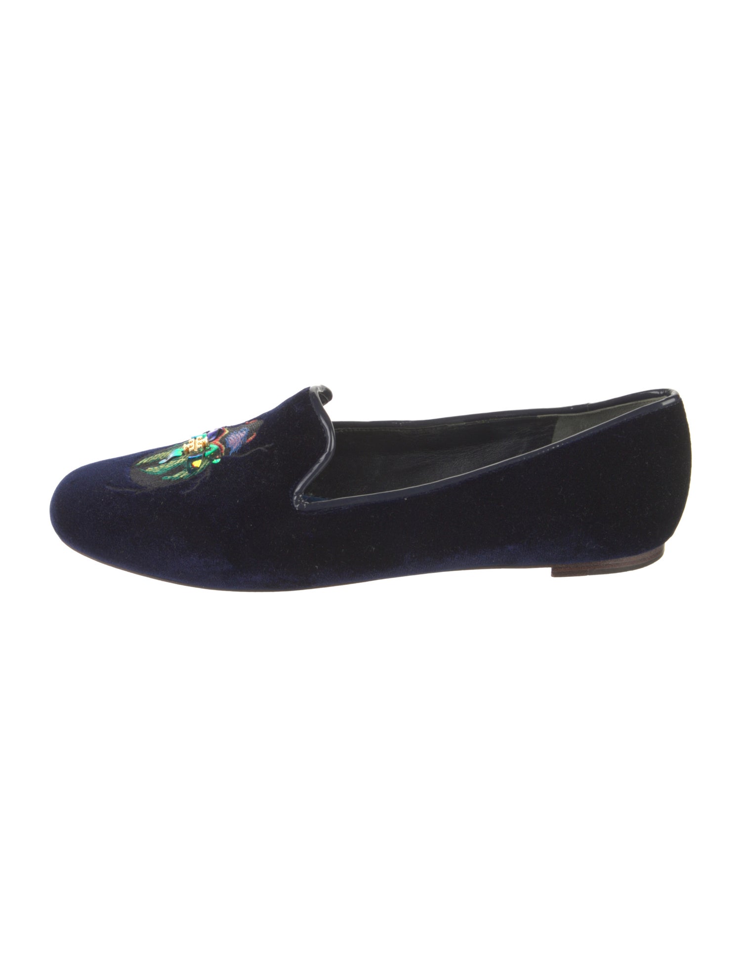 Tory Burch Velvet Sequin Embellishments Loafers