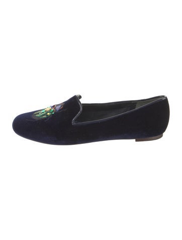 Tory Burch Flats Velvet Sequin Embellishments Loafers US 8 |