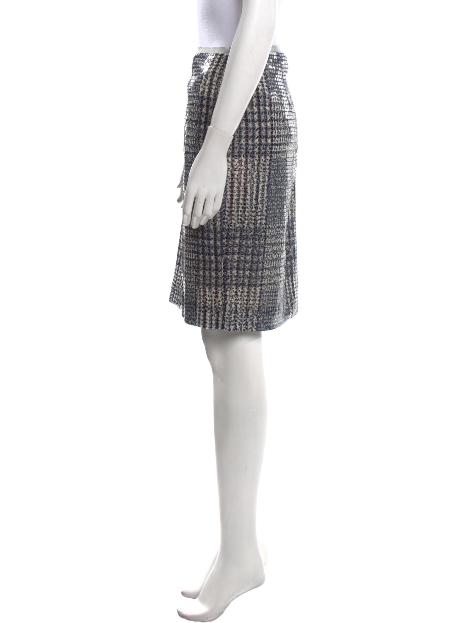 Tory Burch Plaid Print Knee-Length Skirt