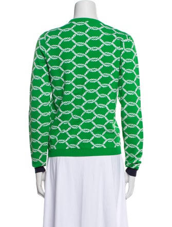 Tory Burch Printed Crew Neck Sweater