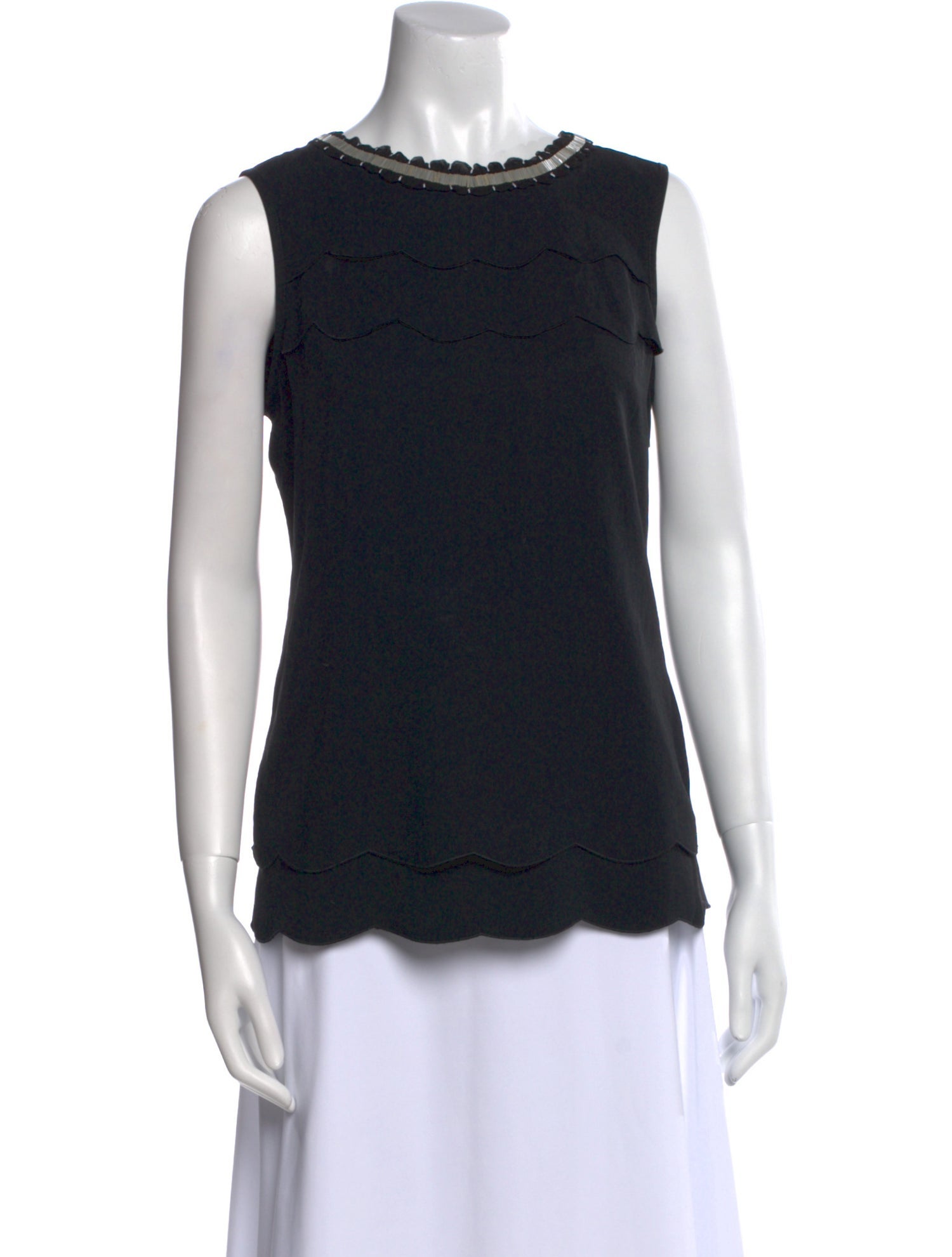 Tory Burch Scoop Neck Sleeveless Top
