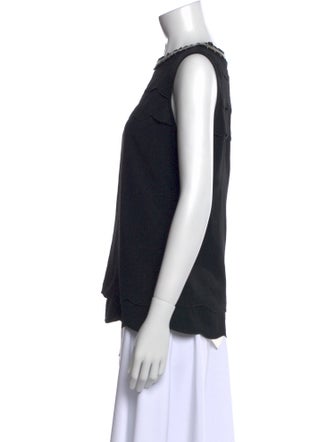 Tory Burch Scoop Neck Sleeveless Top