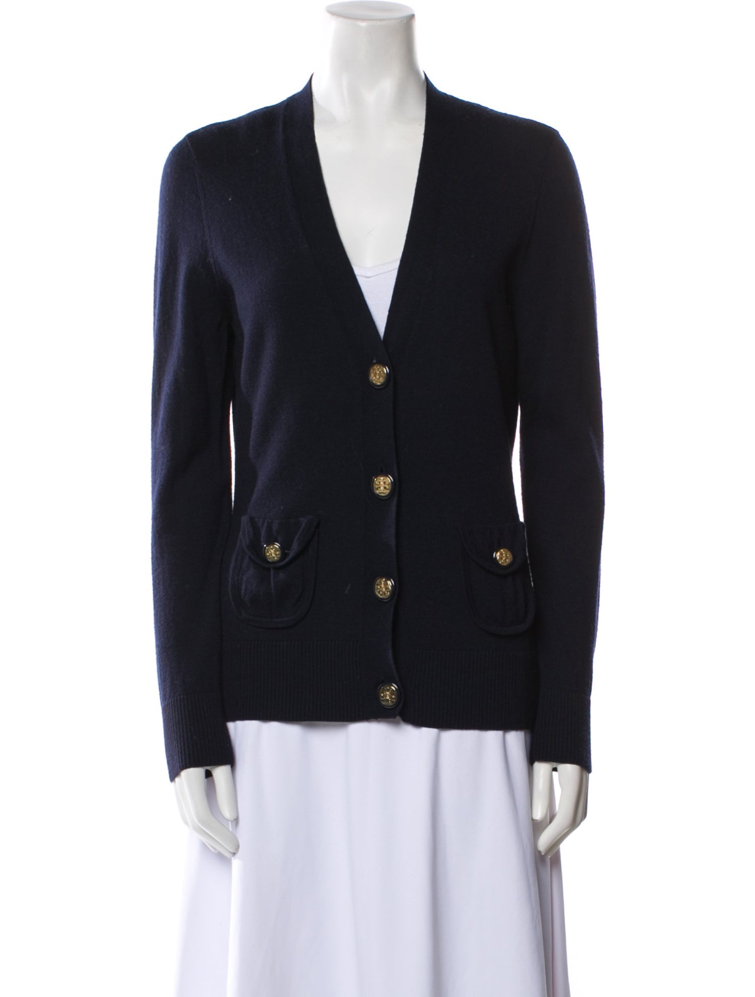 Tory Burch Merino Wool V-Neck Sweater
