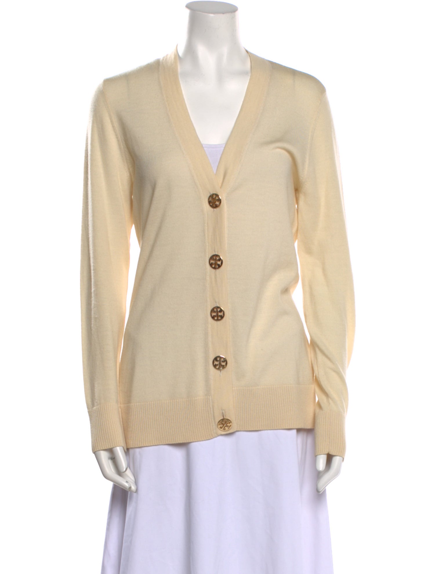 Tory Burch Merino Wool V-Neck Sweater