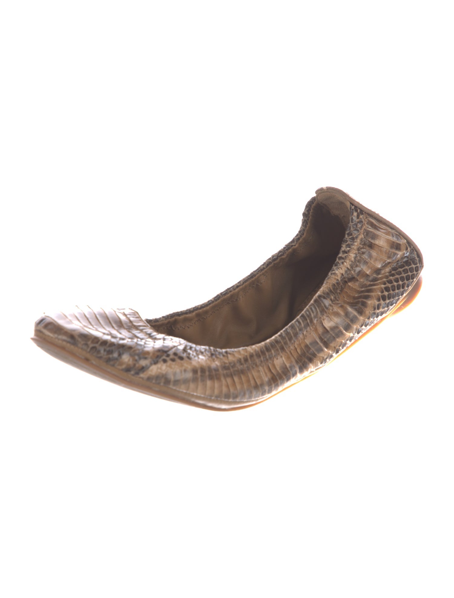 Tory Burch Snakeskin Animal Print Ballet Flats
