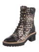 Tory Burch Tweed Tweed Pattern Combat Boots