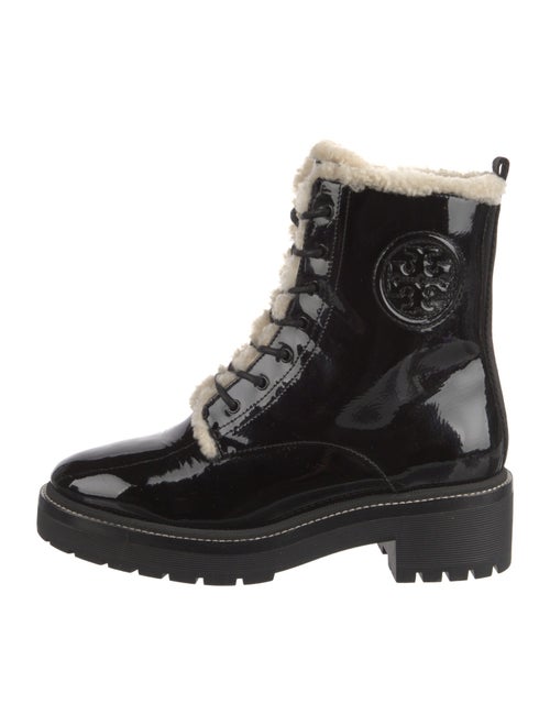 Tory Burch Patent Leather Combat Boots