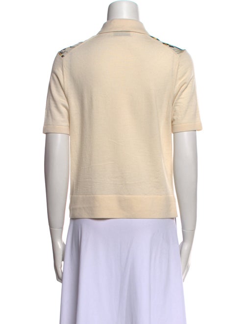 Tory Burch Silk Floral Print Polo