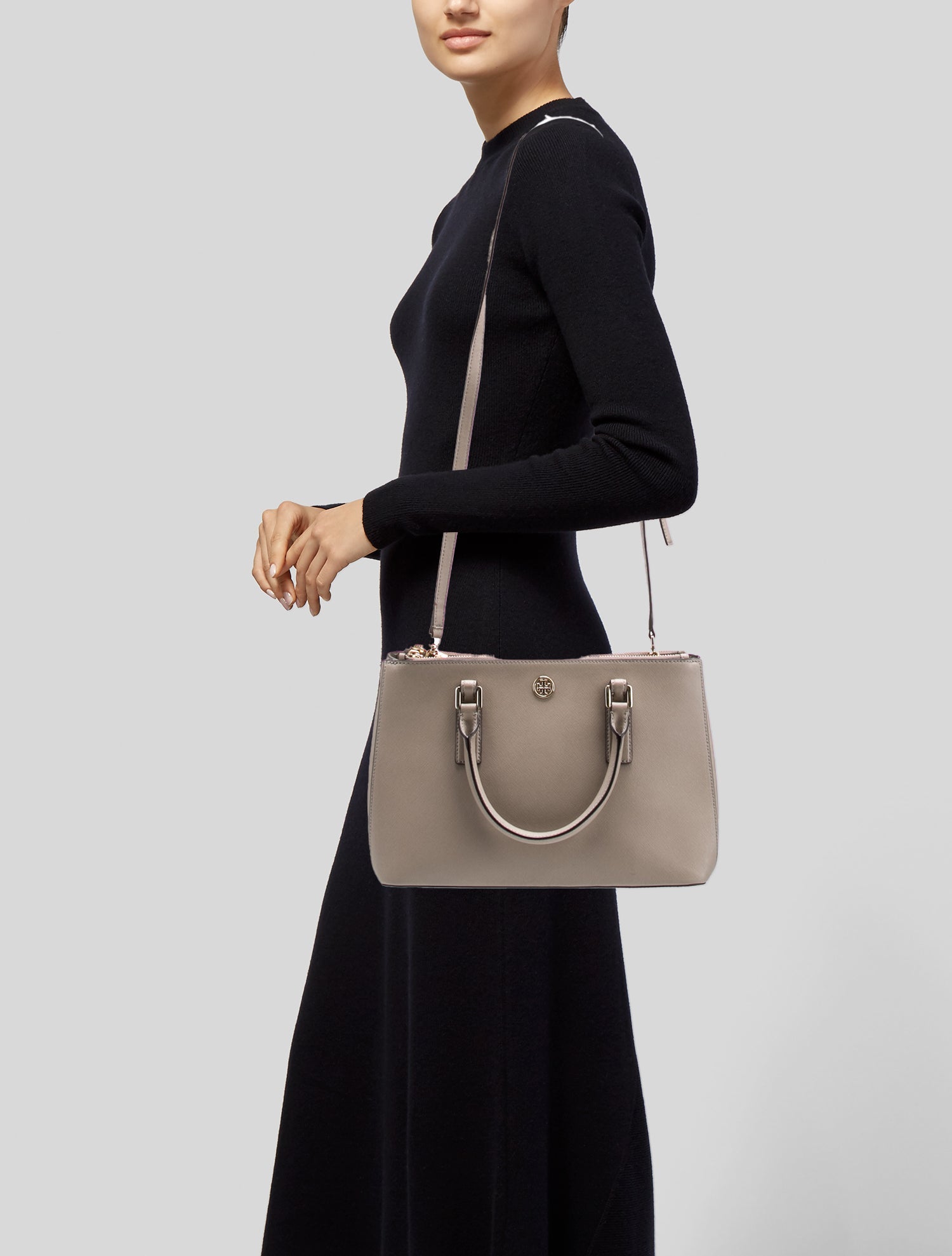 Tory Burch Saffiano Leather Top Handle Bag