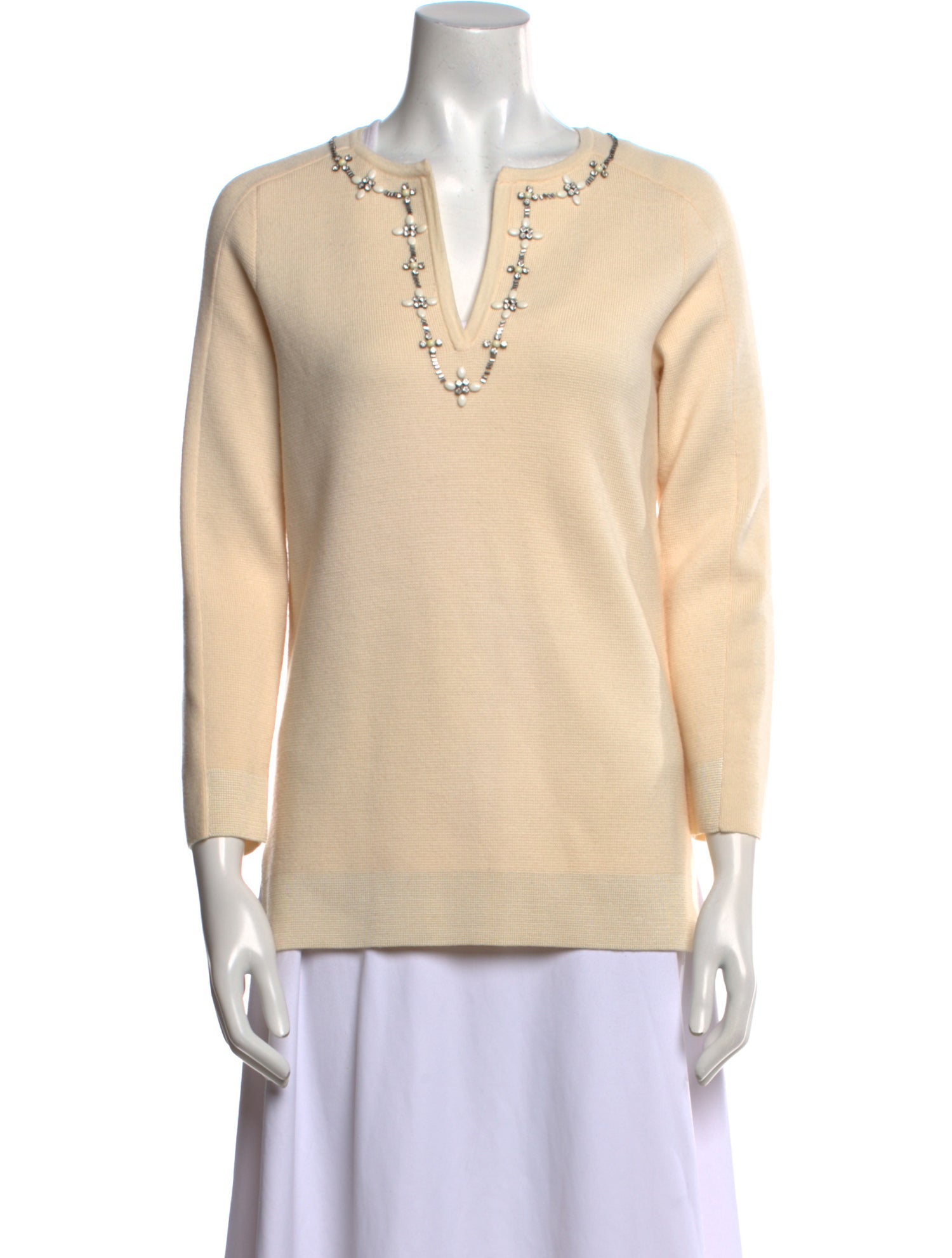 Tory Burch Merino Wool V-Neck Sweater