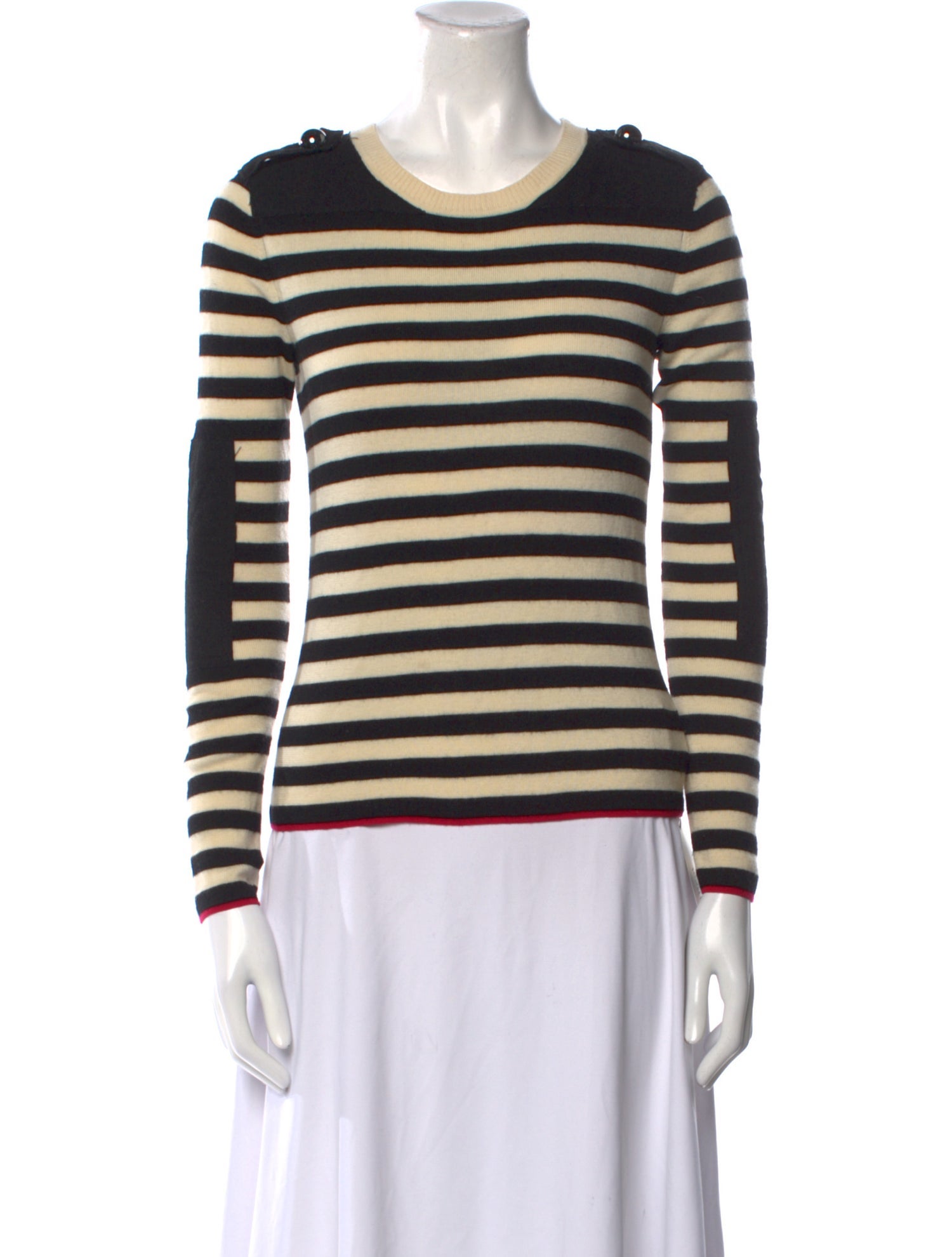 Tory Burch Merino Wool Striped Sweater