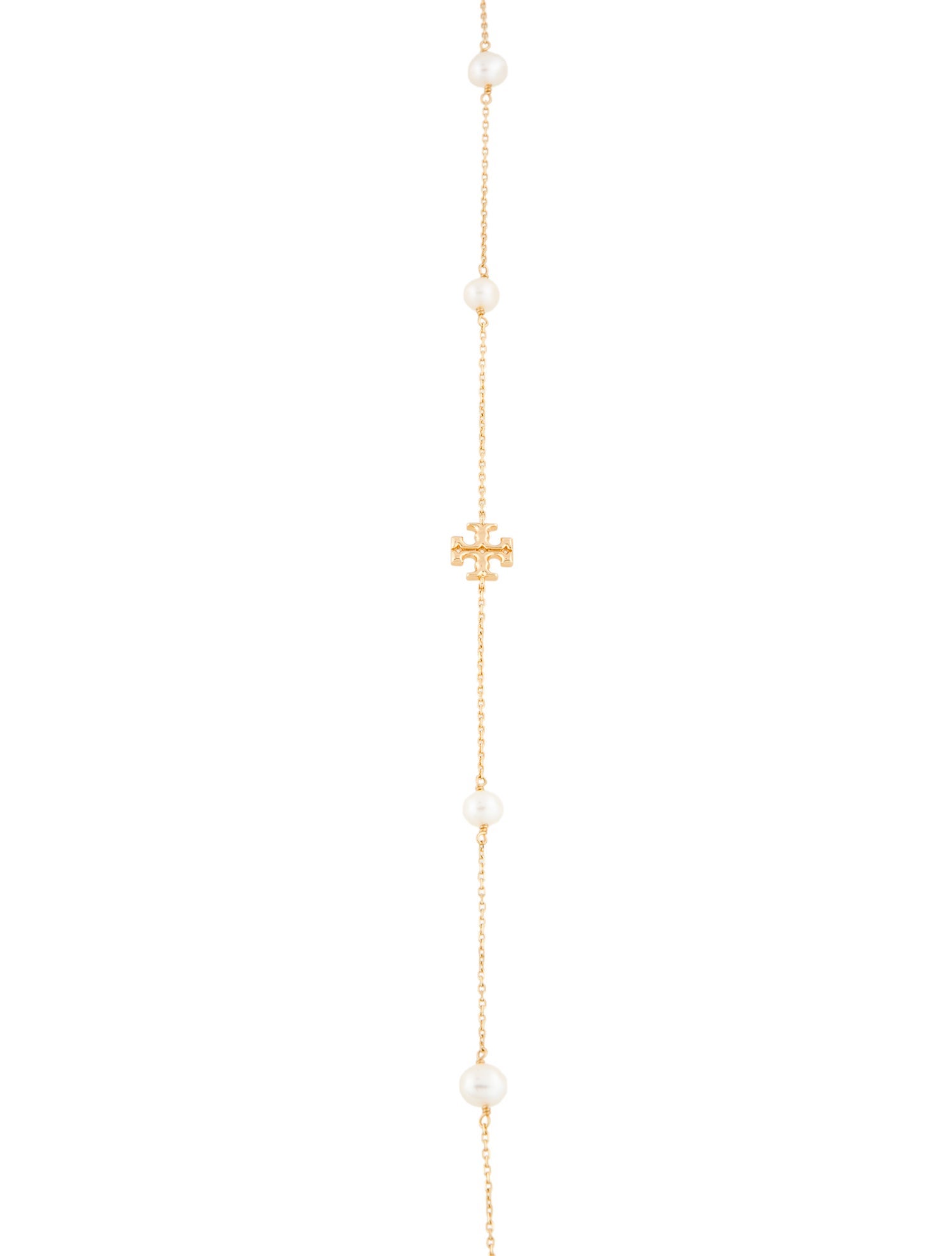 Tory Burch Pearl Long Moondance Station Necklace