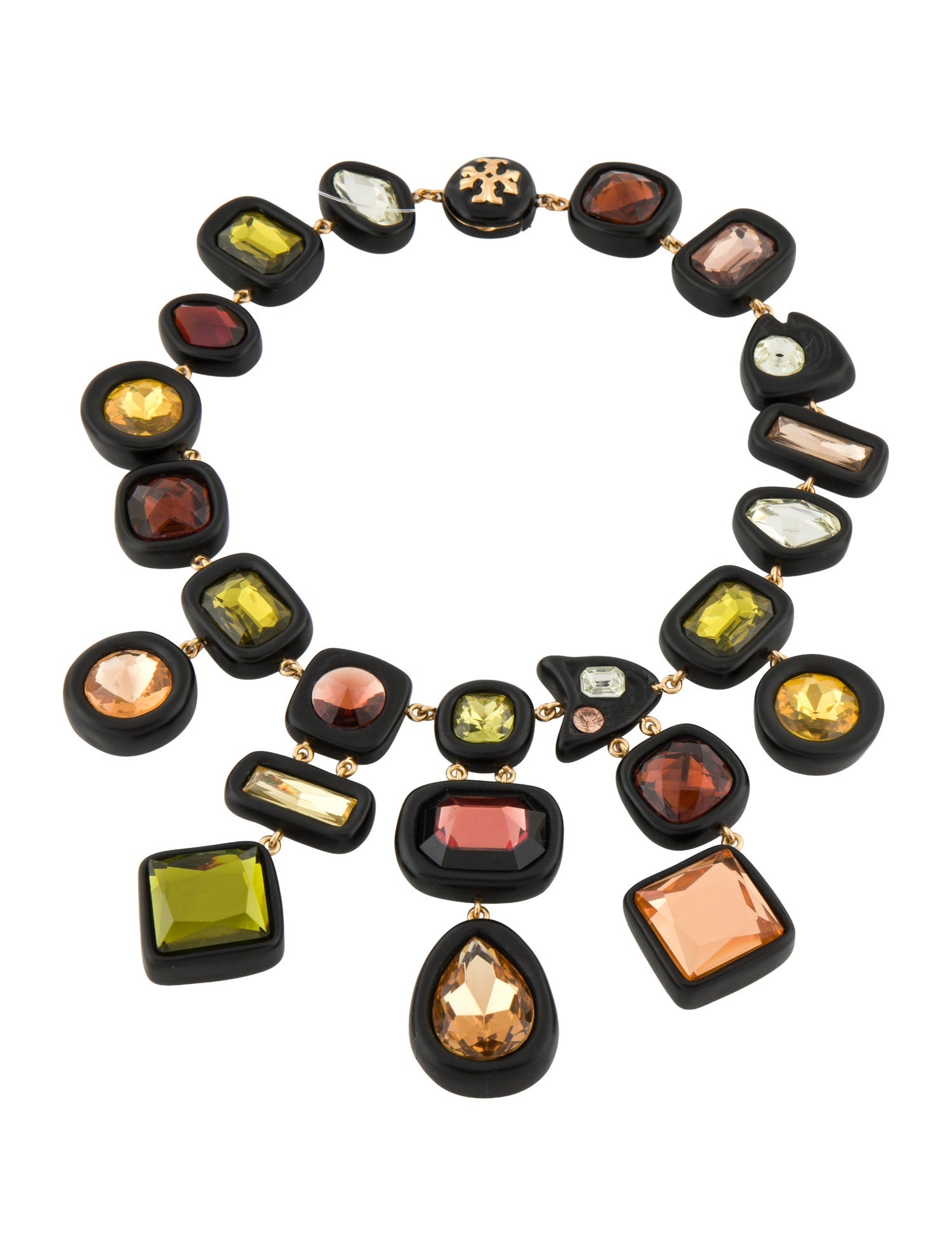 Tory Burch Crystal Roxanne Pendant Collar Necklace