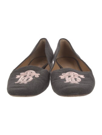 Tory Burch Wool Embroidered Accent Loafers