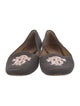 Tory Burch Wool Embroidered Accent Loafers