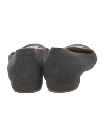 Tory Burch Wool Embroidered Accent Loafers