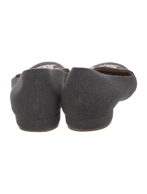 Tory Burch Wool Embroidered Accent Loafers