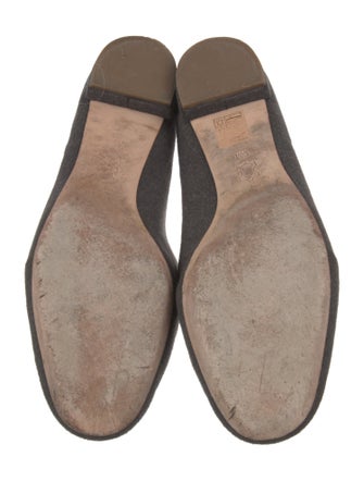 Tory Burch Wool Embroidered Accent Loafers