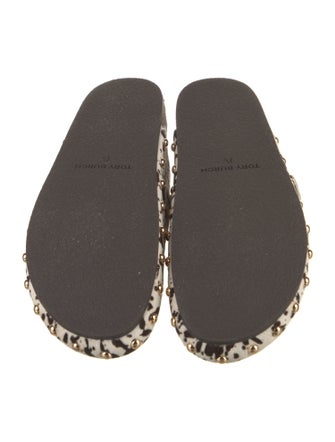 Tory Burch Ponyhair Animal Print Mules