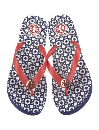 Tory Burch Rubber Printed Flip Flops