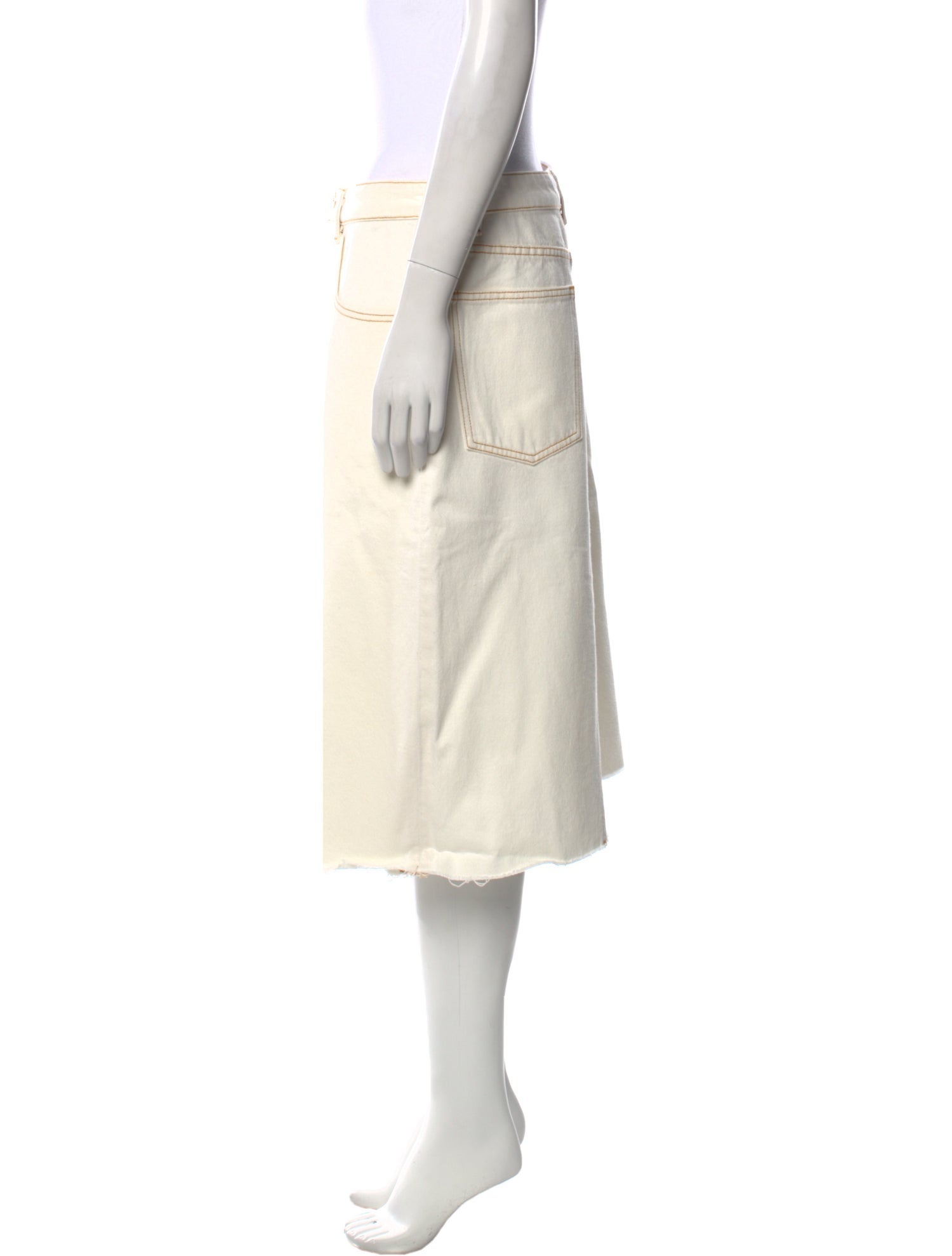 Tory Burch Raw-Edge Trim Knee-Length Skirt w/ Tags