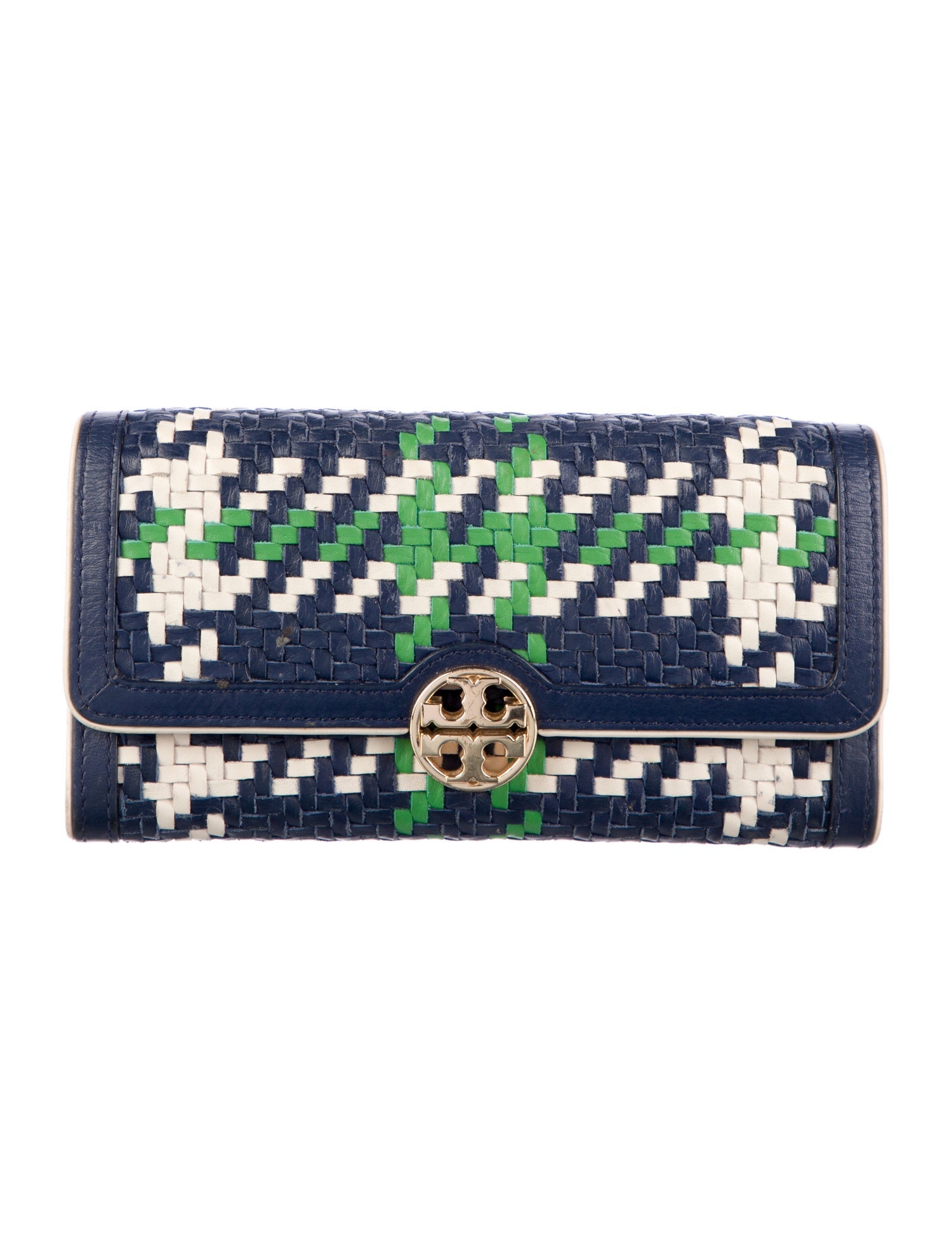 Tory Burch Leather Patterned Continental Wallet