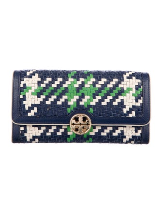 Tory Burch Leather Patterned Continental Wallet