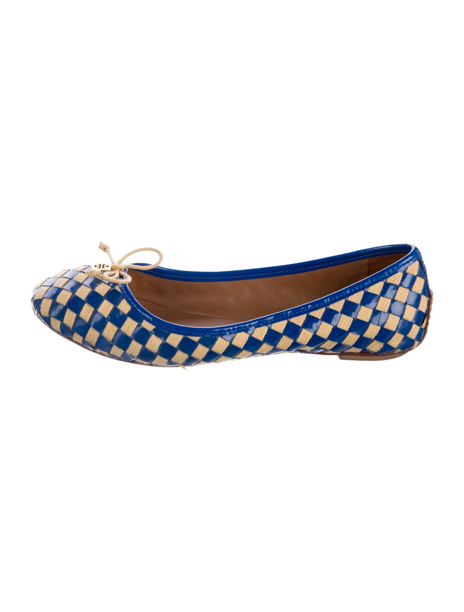 Tory Burch Patent Leather Printed Ballet Flats
