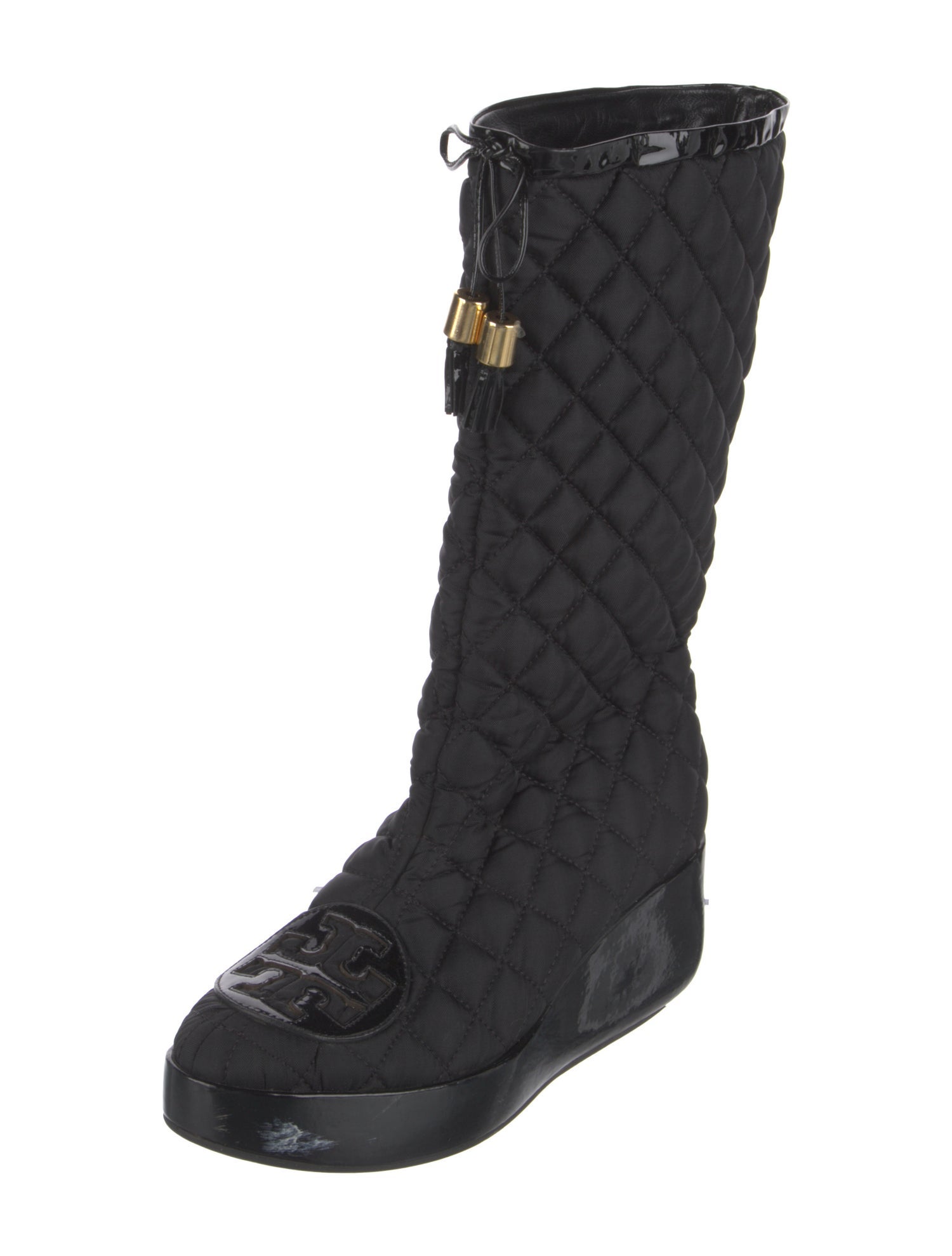 Tory Burch Tassel Accents Lace-Up Boots