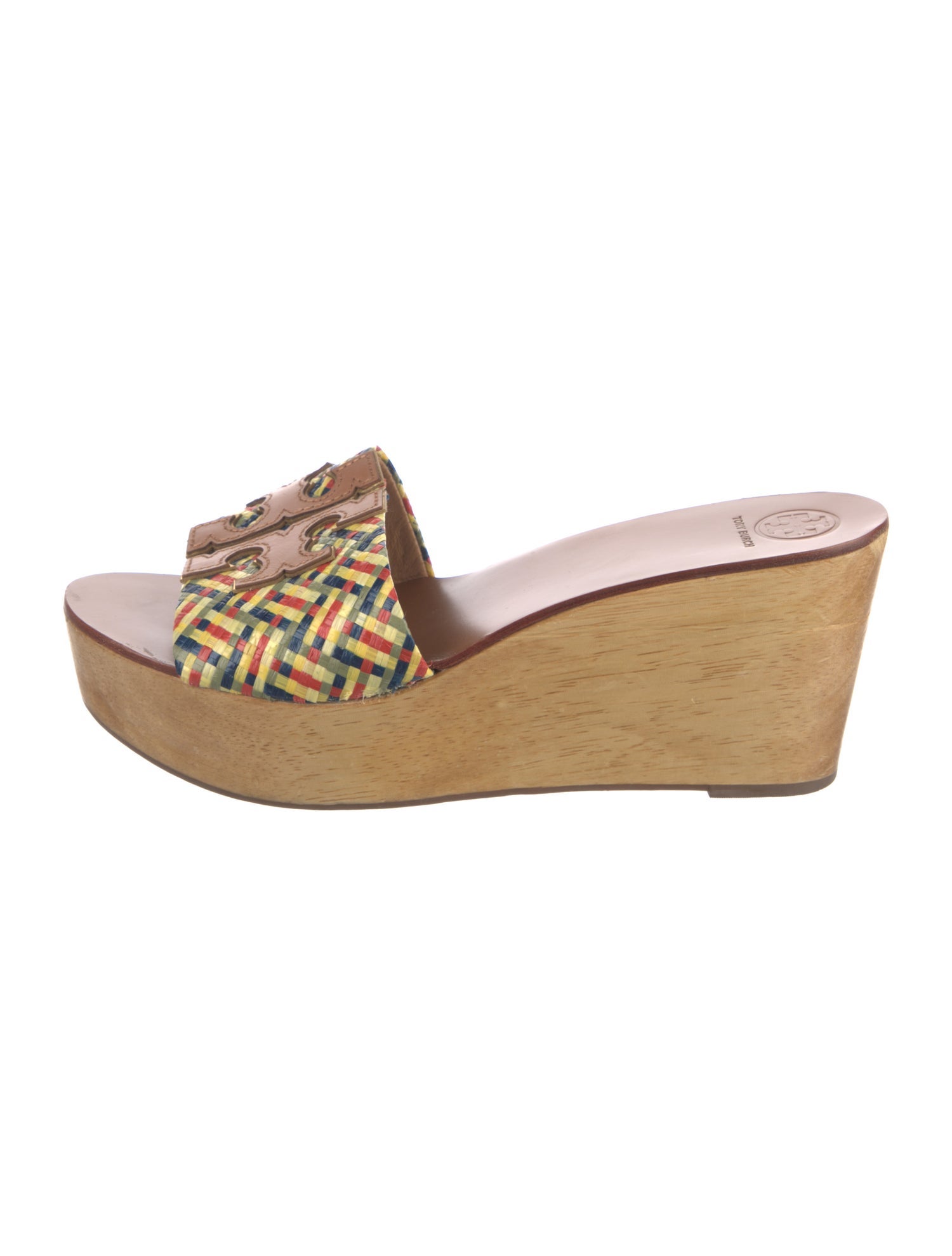 Tory Burch Signature Logo Leather Slides