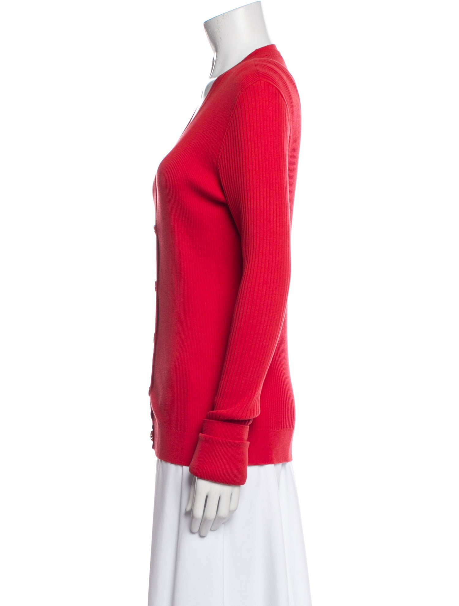 Tory Burch V-Neck Long Sleeve Top