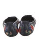 Tory Burch Leather Floral Print Ballet Flats