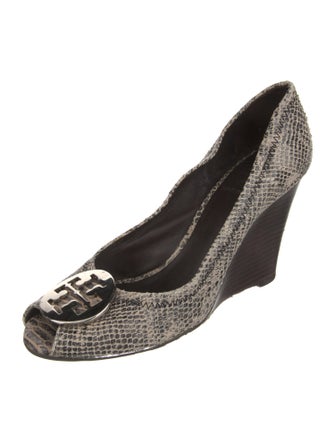 Tory Burch Snakeskin Animal Print Pumps
