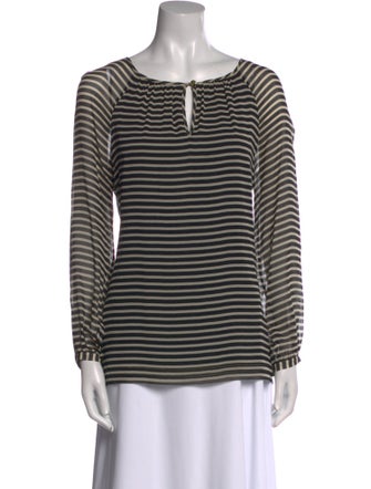 Tory Burch Silk Striped Sweatshirt