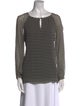 Tory Burch Silk Striped Sweatshirt