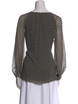 Tory Burch Silk Striped Sweatshirt