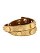 Tory Burch Leather Studded Double Wrap Bracelet
