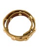 Tory Burch Leather Studded Double Wrap Bracelet