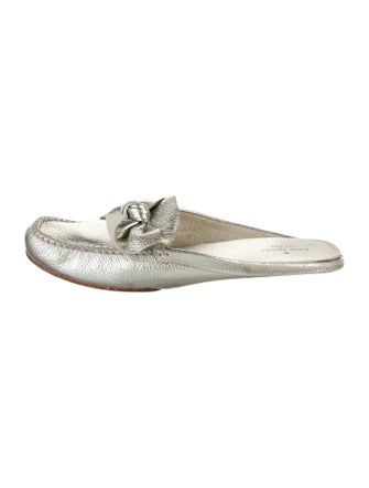 Tory Burch Leather Bow Accents Mules