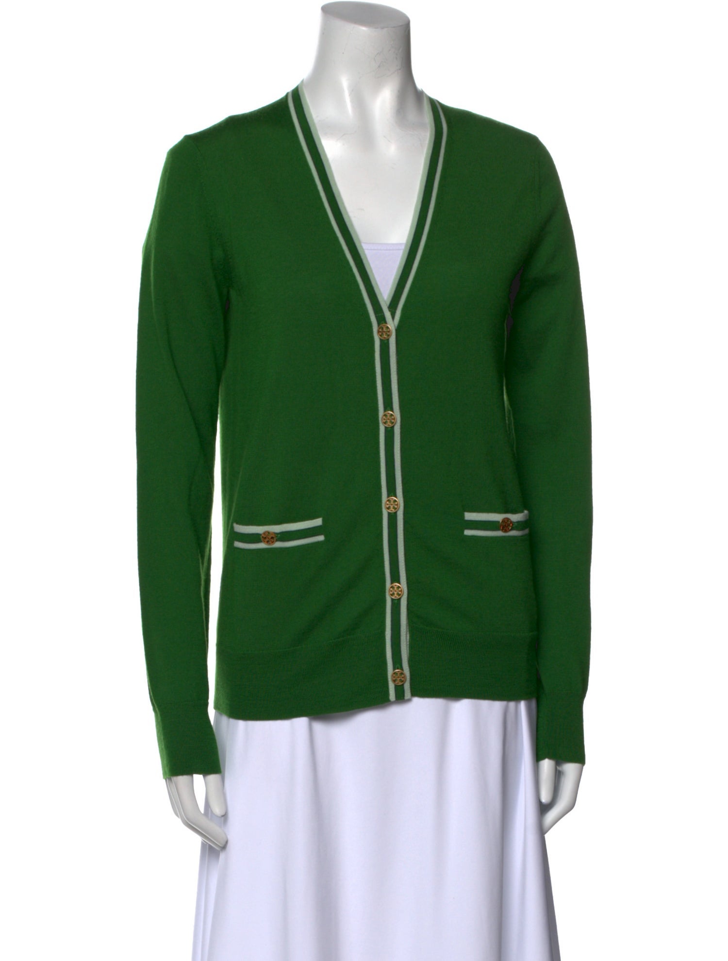 Tory Burch Merino Wool V-Neck Sweater