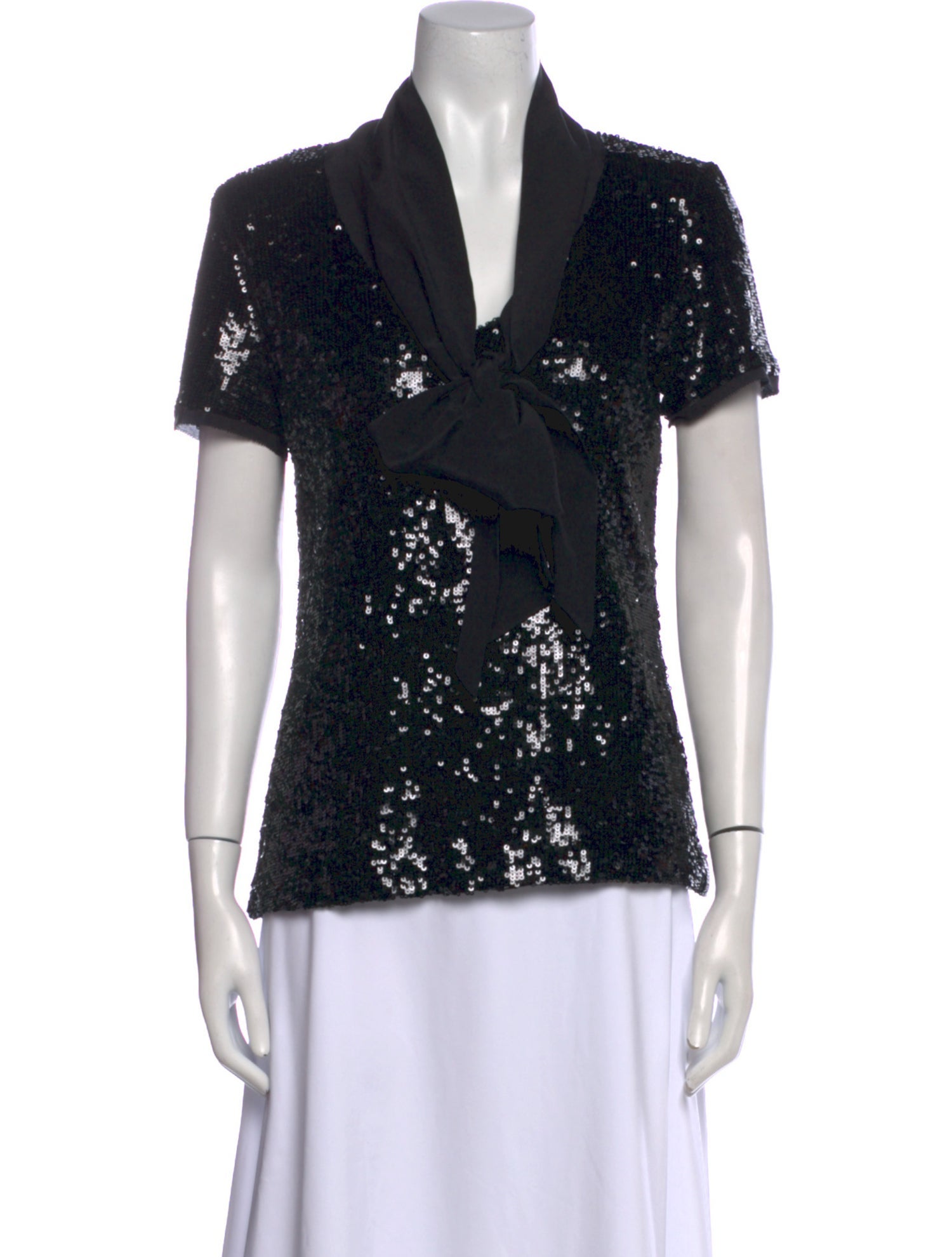 Tory Burch V-Neck Short Sleeve Blouse