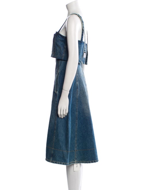 Tory Burch Square Neckline Midi Length Dress