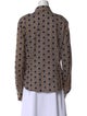 Tory Burch Printed Long Sleeve Button-Up Top