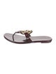 Tory Burch Signature Logo Patent Leather Flip Flops