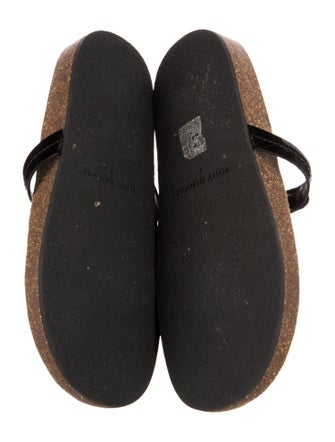 Tory Burch Patent Leather Printed Slides