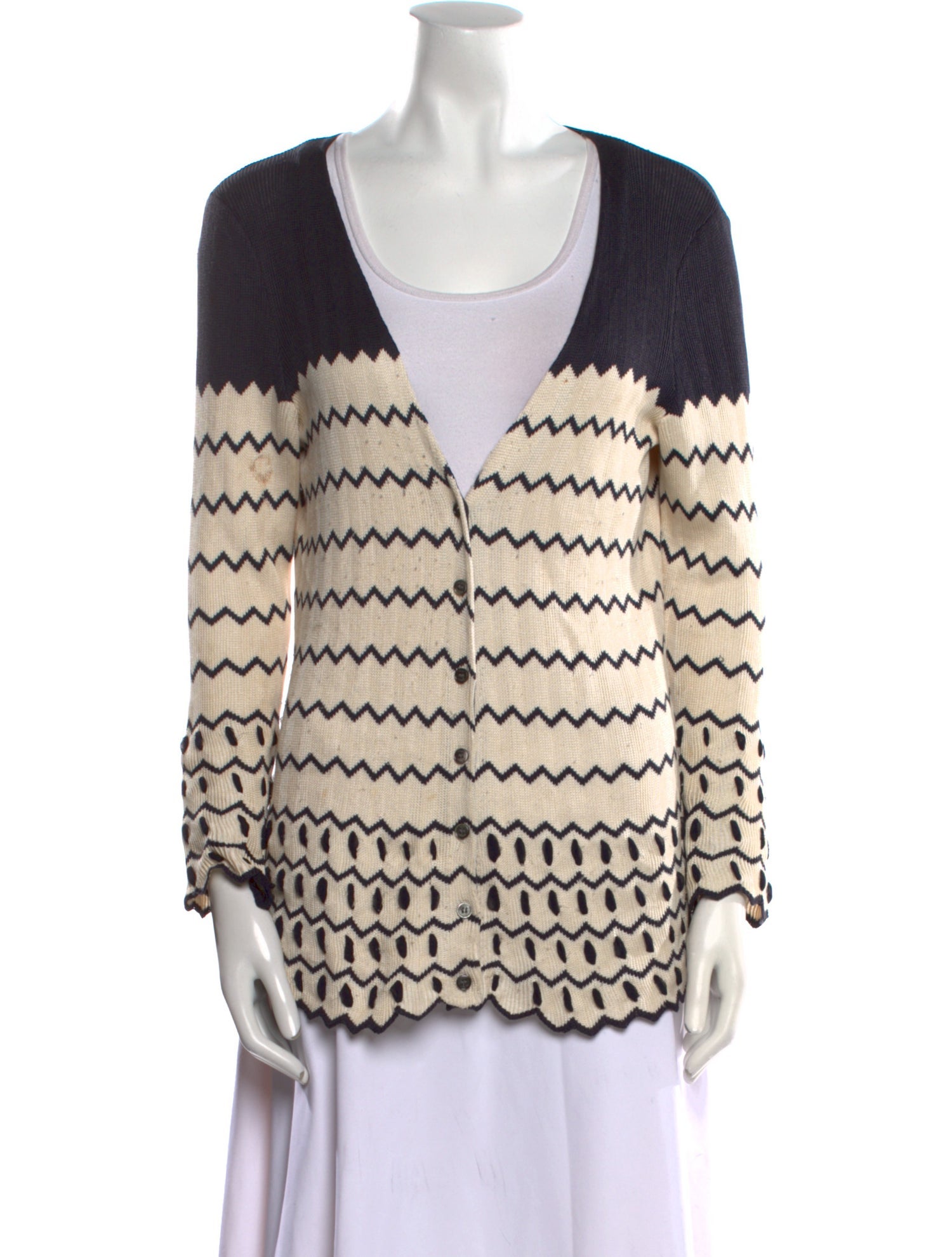 Tory Burch Silk Striped Sweater
