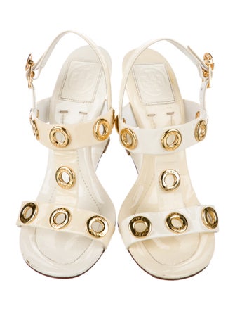 Tory Burch Patent Leather Slingback Sandals