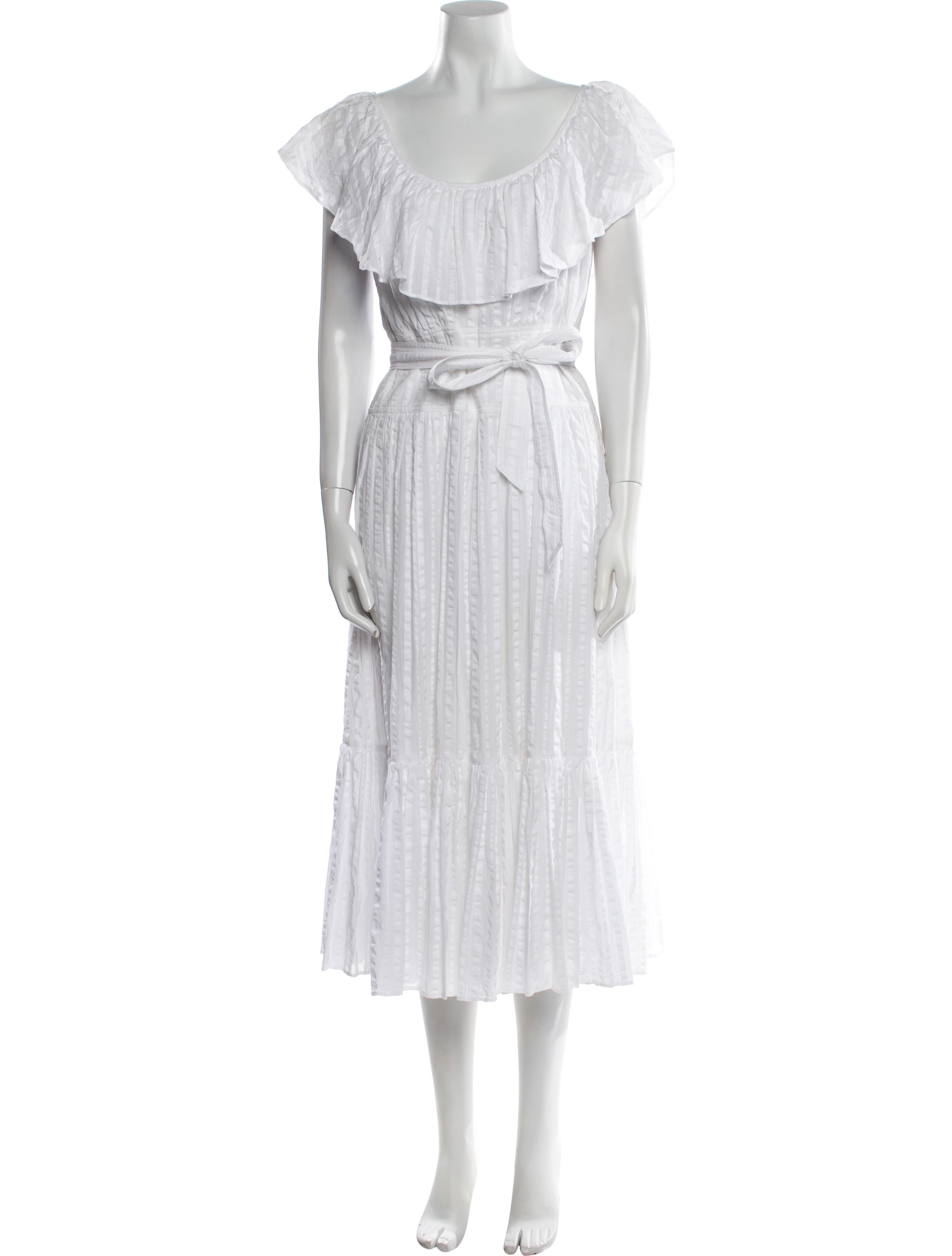 Tory Burch Scoop Neck Midi Length Dress