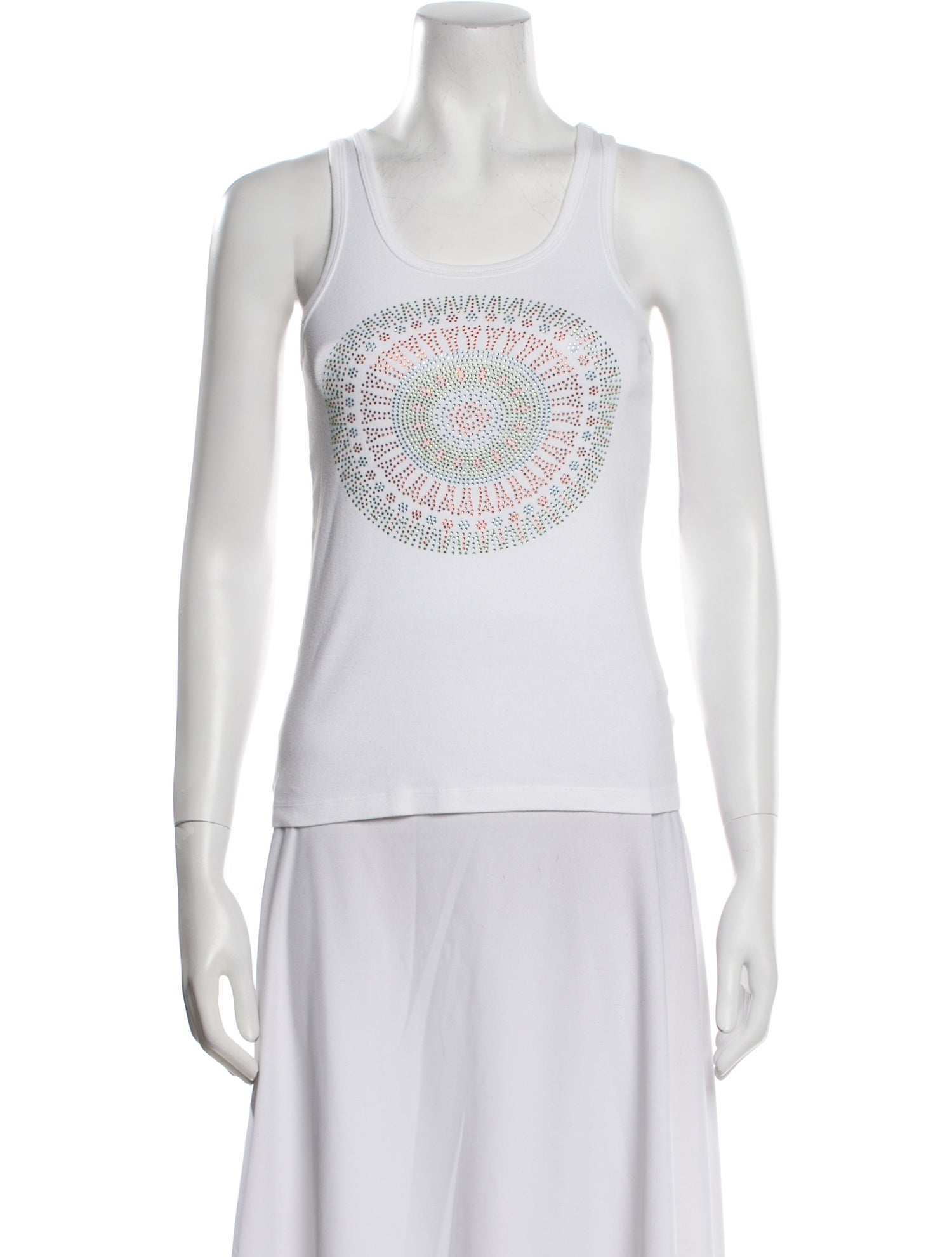 Tory Burch Graphic Print Scoop Neck Top